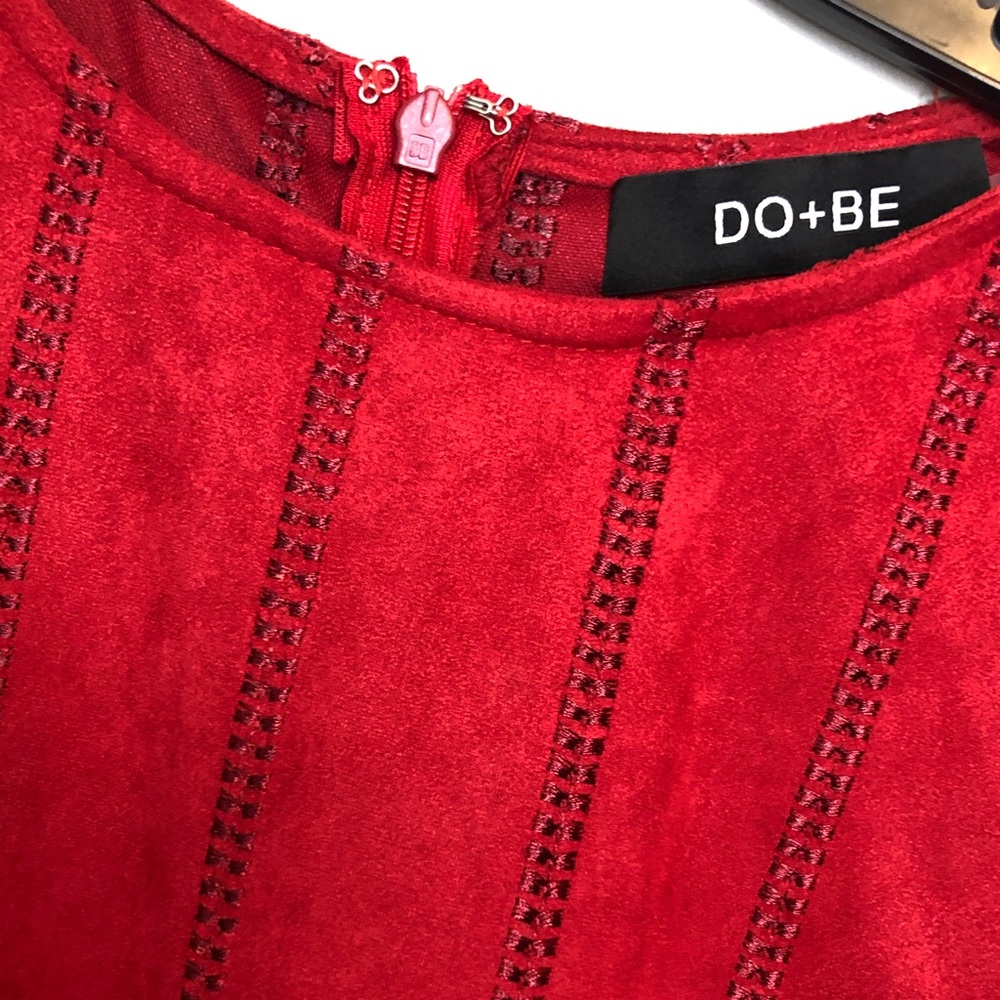 70’s DO-BE red polyester mini dress